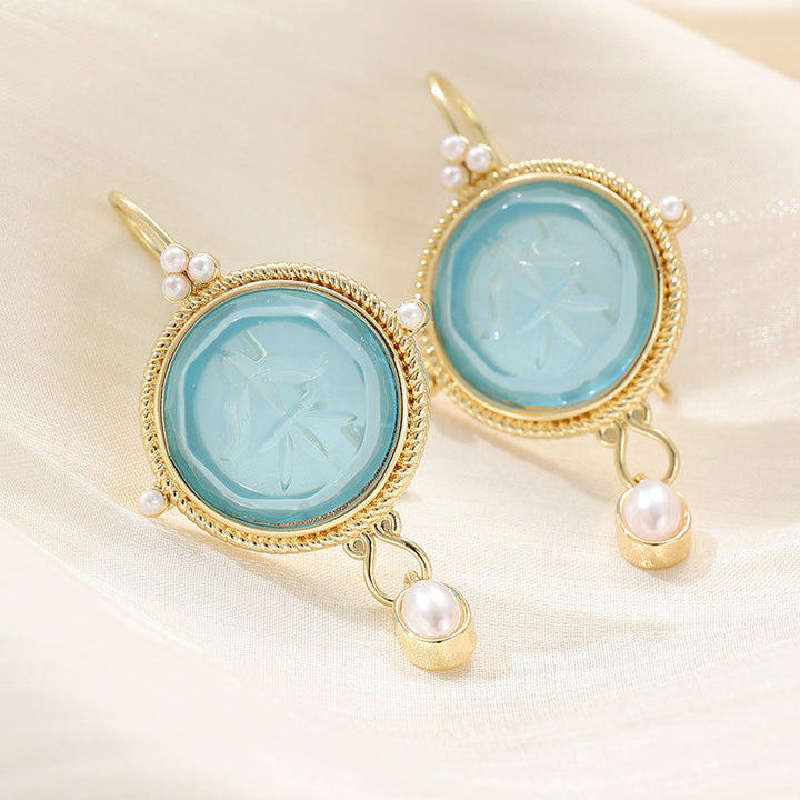 Victorian Earrings Gold Drop