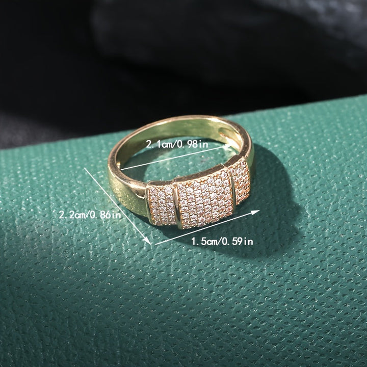 Elegant Cubic Zirconia Gold Plated Ring