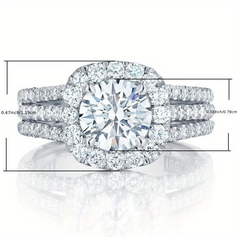 Elegante ringen met enkele zirkonia steen en micro pavé zijkant