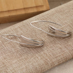 Vintage oorbellen met hartvormig design