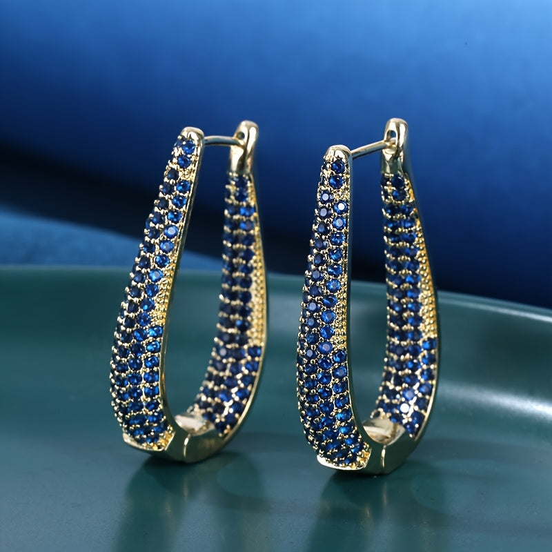 Elegante oorring met synthetische zirkonia