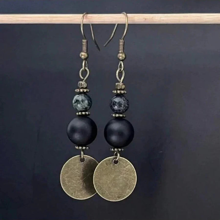 Bohemian Antique Bronze Beaded Dangle Drop Earrings