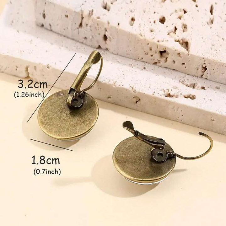 Retro Style Blue Bird Shaped Round Hook Earrings