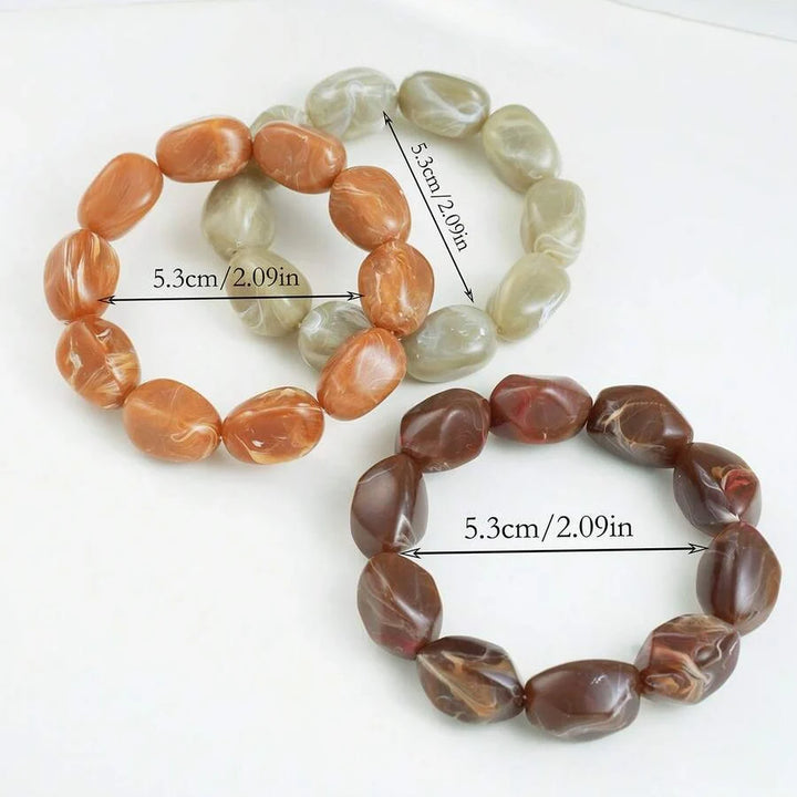Bohemian Retro Geometric Thick Acrylic Beaded Bracelet