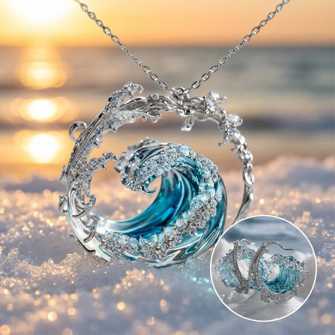 Ocean's Oath zilverkleurige ketting met bonus oorbellen – tijdelijke aanbieding