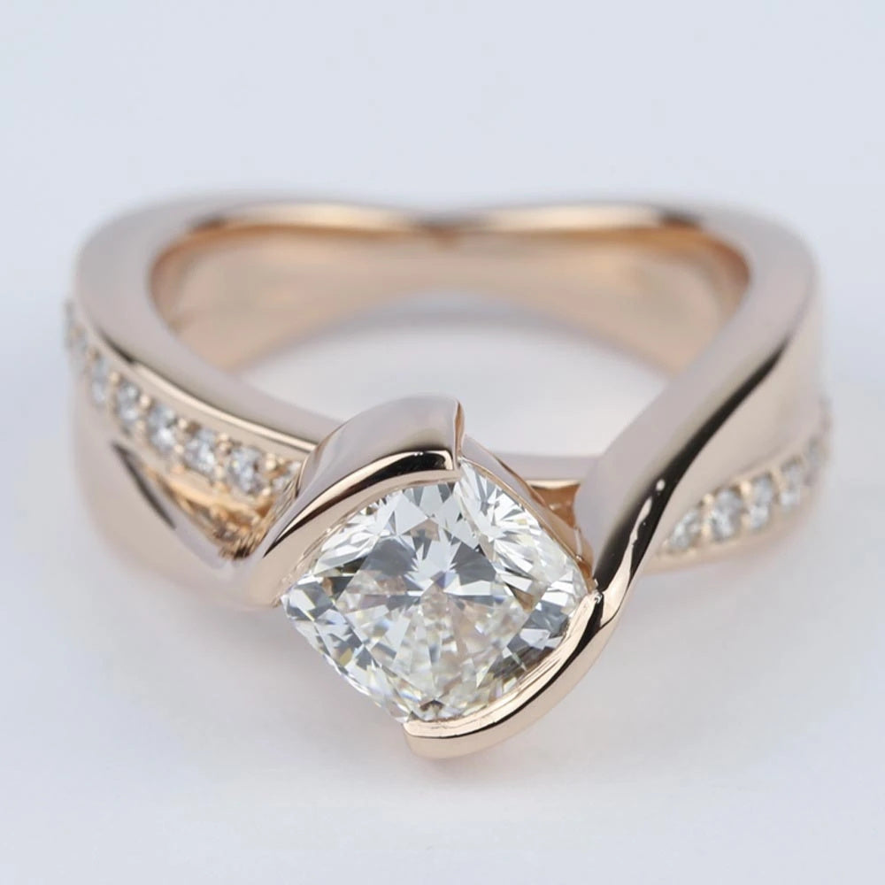 Elegante vergulde ringen met witte zirkonia
