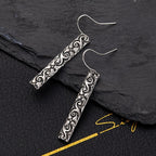 Vintage Boho Bar Pendant Earrings