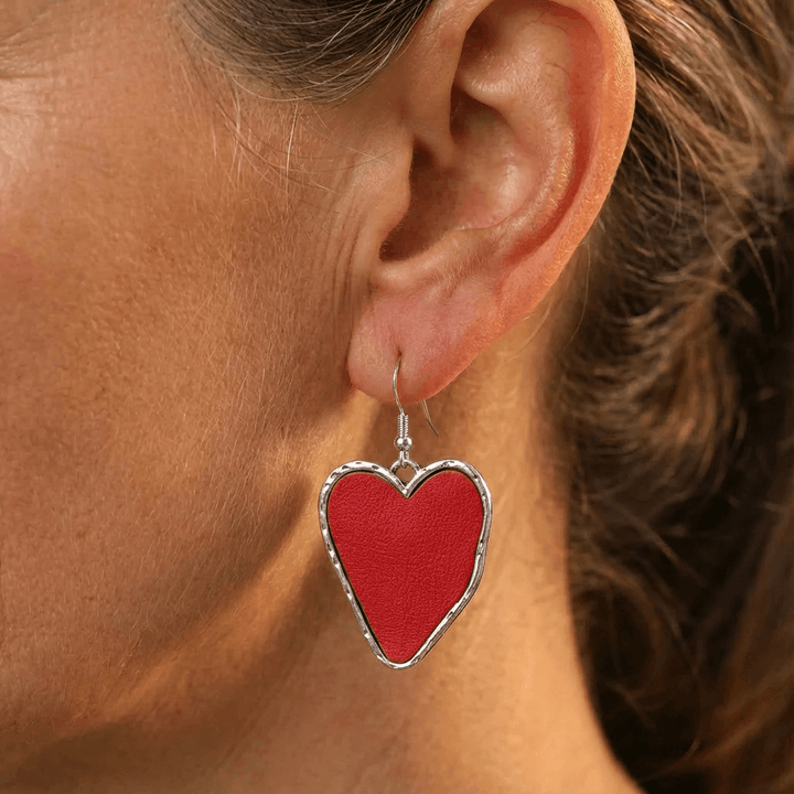 Bohemian Heart Shaped Drop Pendant Earrings
