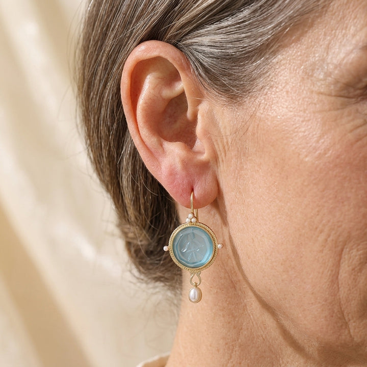 Victorian Earrings Gold Drop