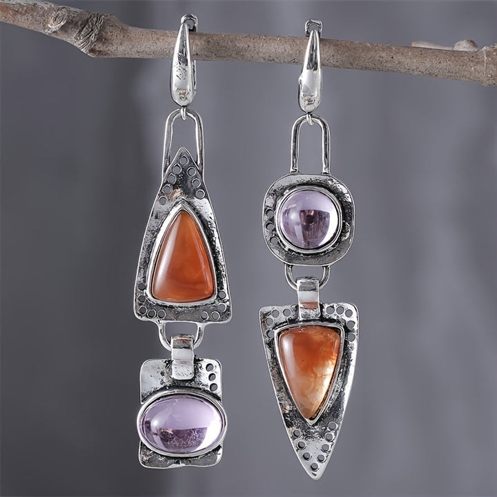 Elegant Rhinestone & Silver Plated Statement Earrings