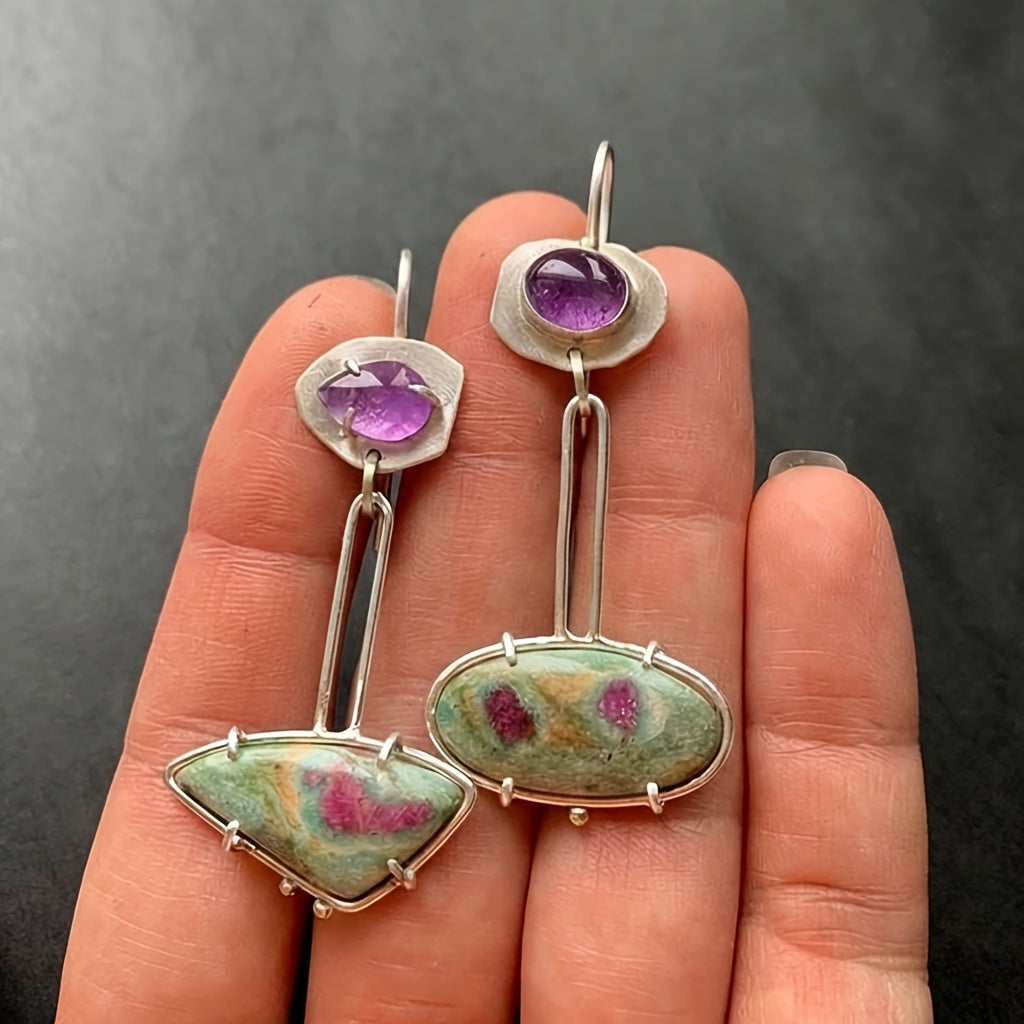 Bohemian Irregular Geometric Enamel Colorful Earrings