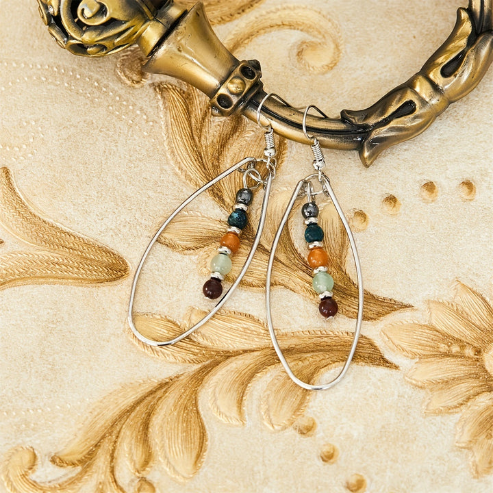 Boho Simple Beaded Teardrop Earrings