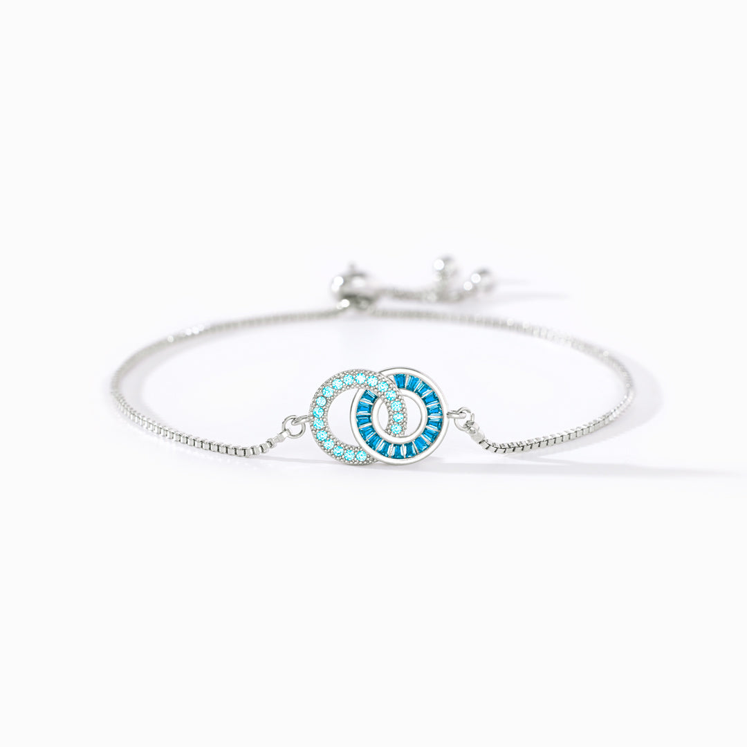 Moeder & dochter eeuwige band armband met verbonden cirkels