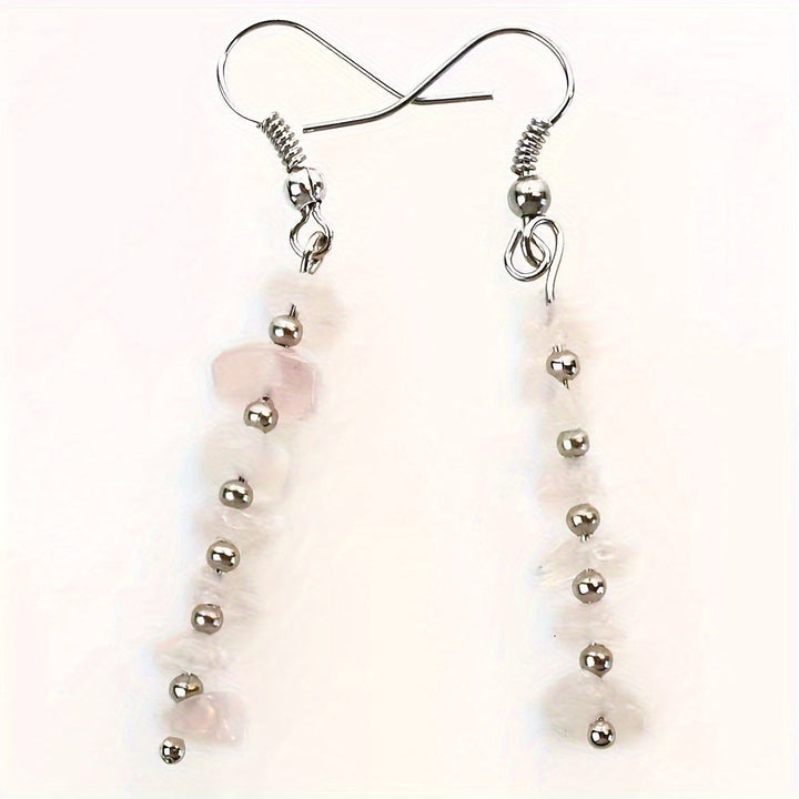 Boho Colorful Natural Gemstone Drop Earrings