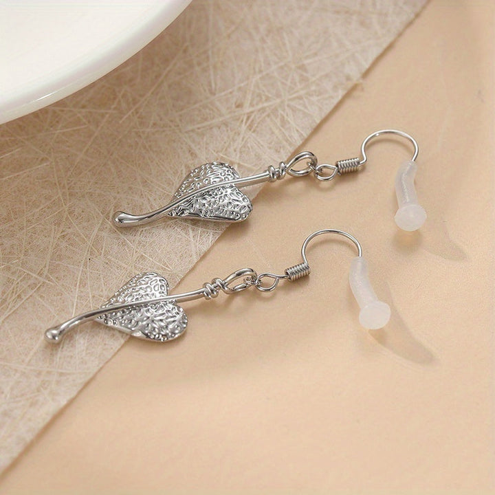 Bohemian Heart Shaped Irregular Plant Leaf Dangle Earrings