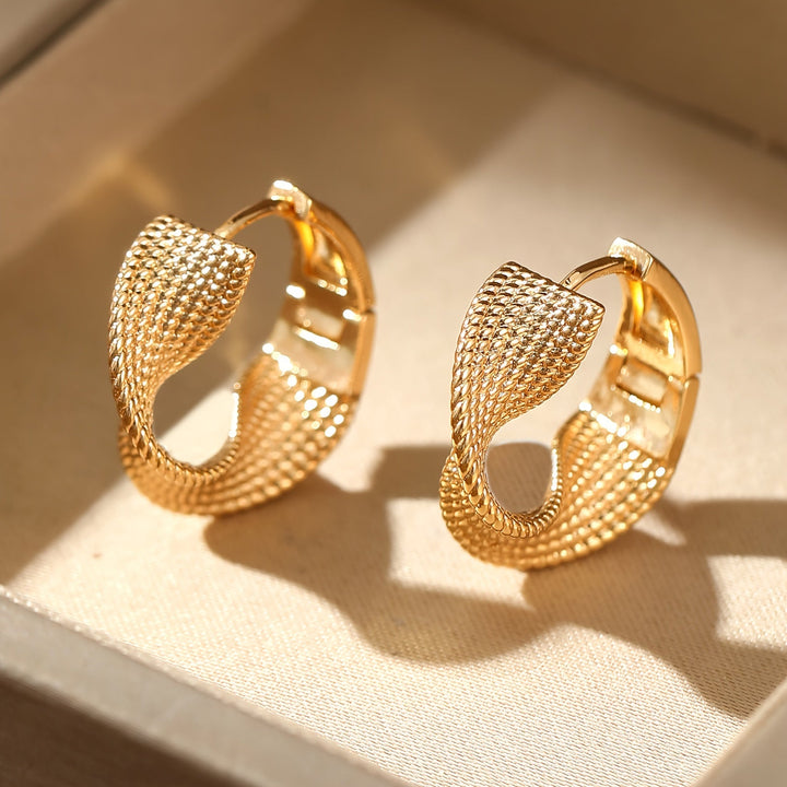 Textured Hoop Earrings