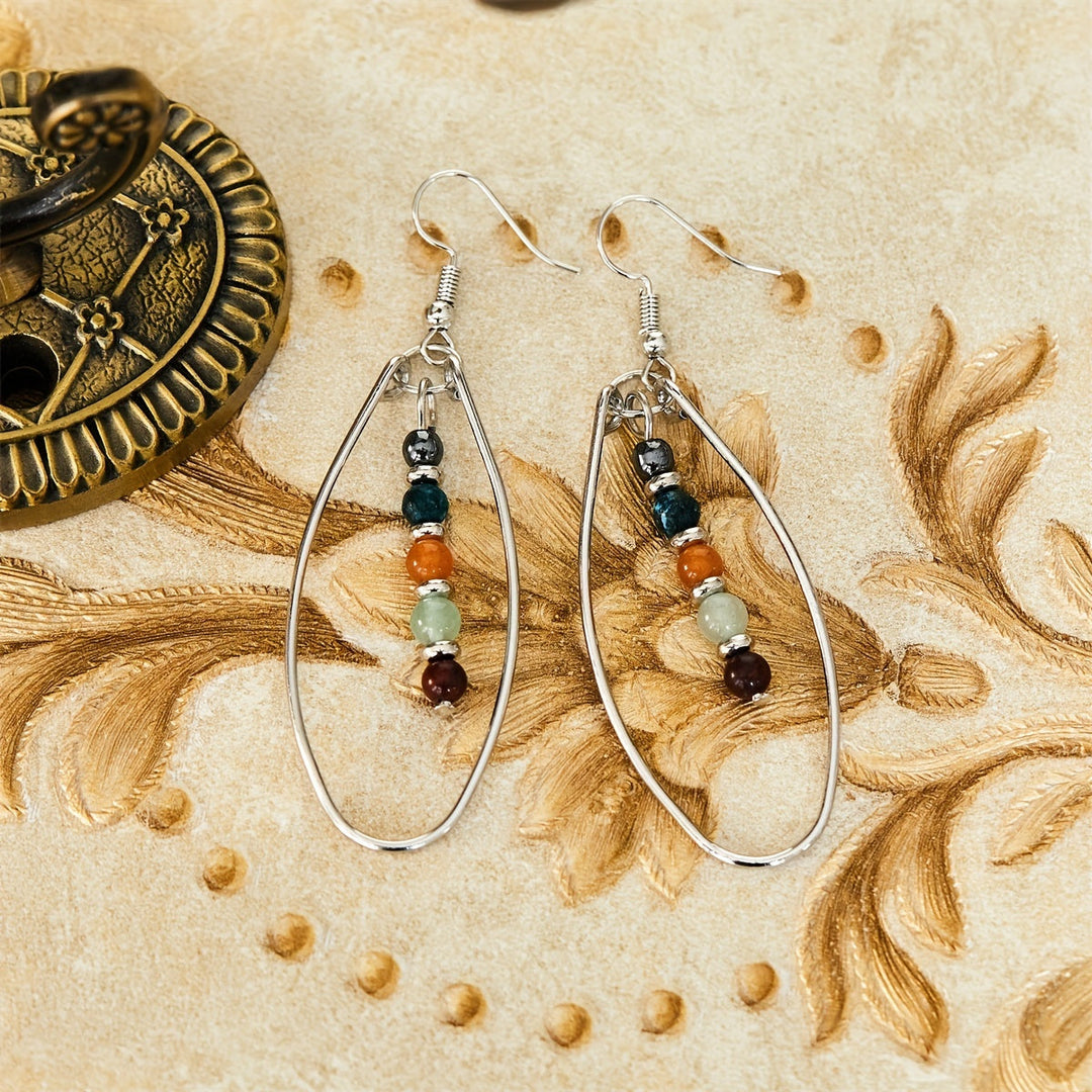 Boho Simple Beaded Teardrop Earrings
