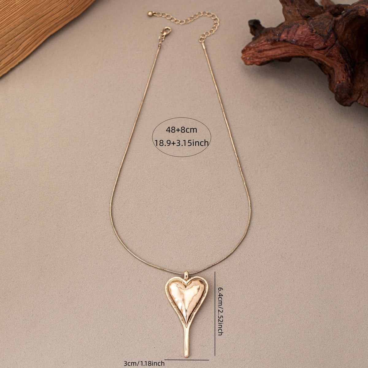 Bohemien minimalistische hart hanger ketting