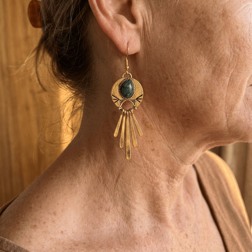Retro bohemien lange oorbellen