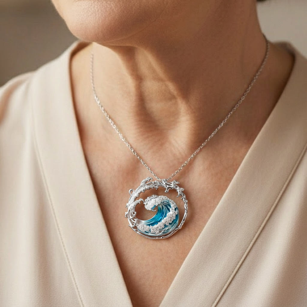 Ocean's Oath zilverkleurige ketting