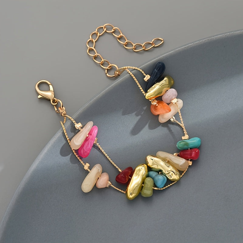 Boho veelkleurige kralen bedelarmband