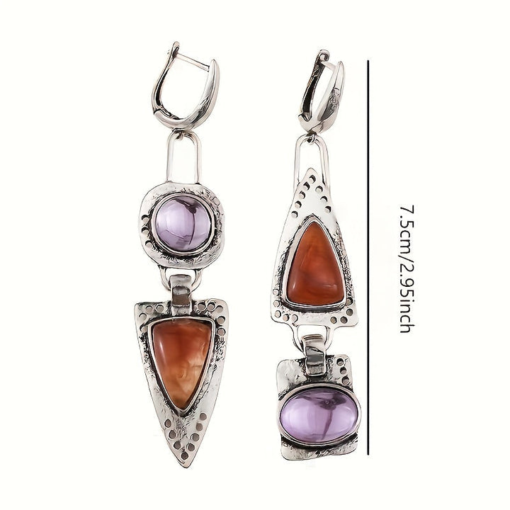 Elegant Rhinestone & Silver Plated Statement Earrings