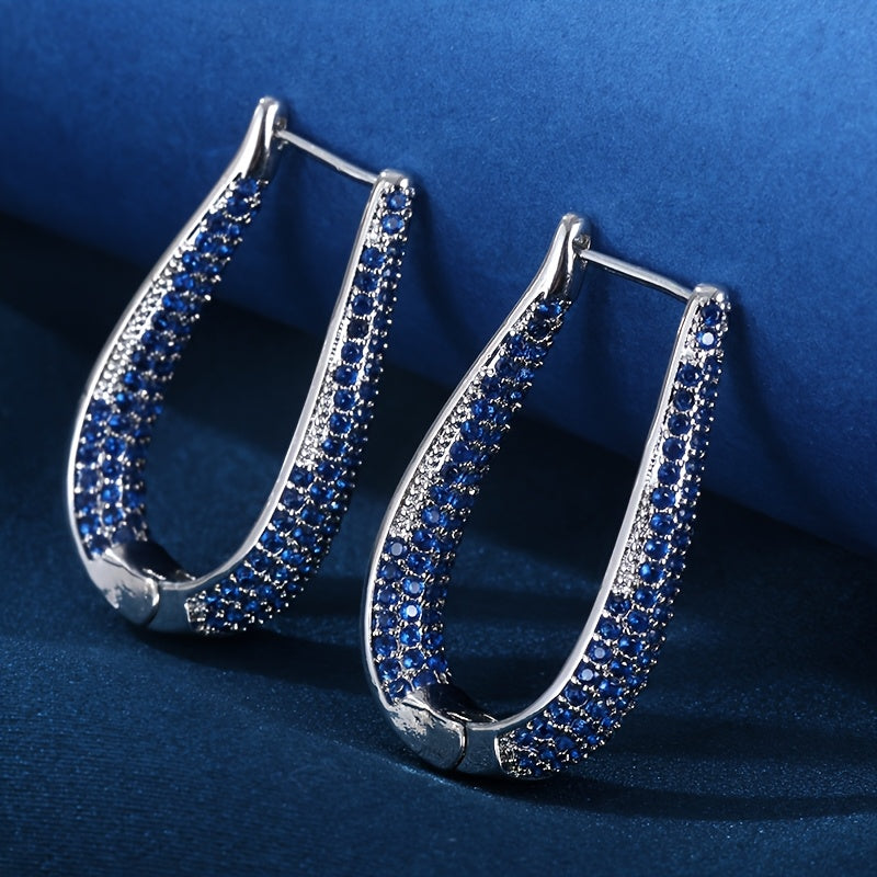 Elegante oorring met synthetische zirkonia