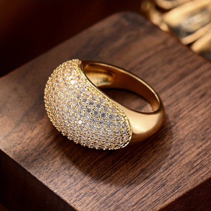 Elegant Cubic Zirconia Dome Ring