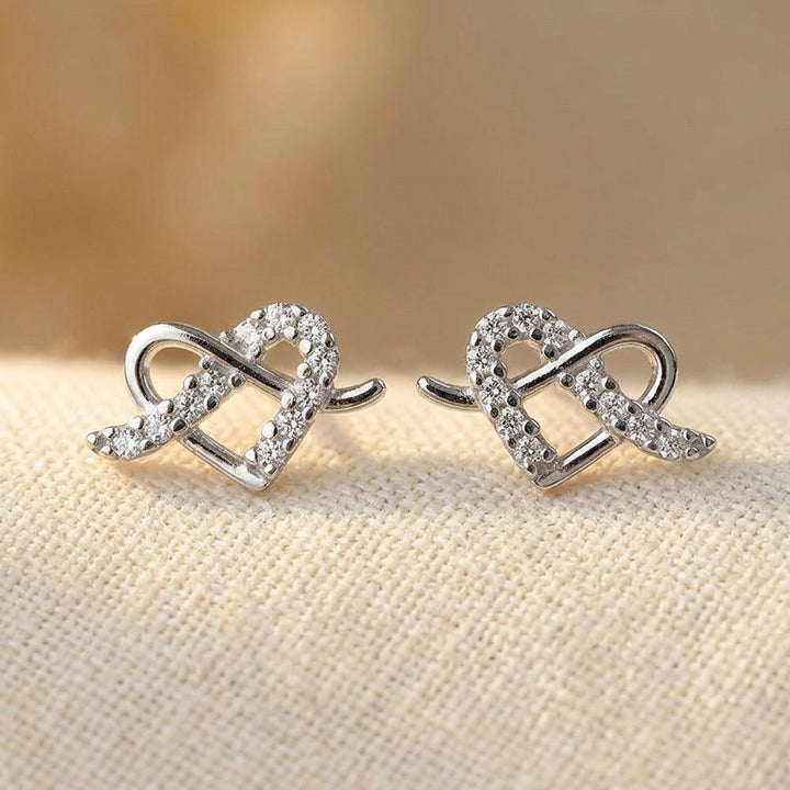 Minimalist Heart Shaped Stud Earrings