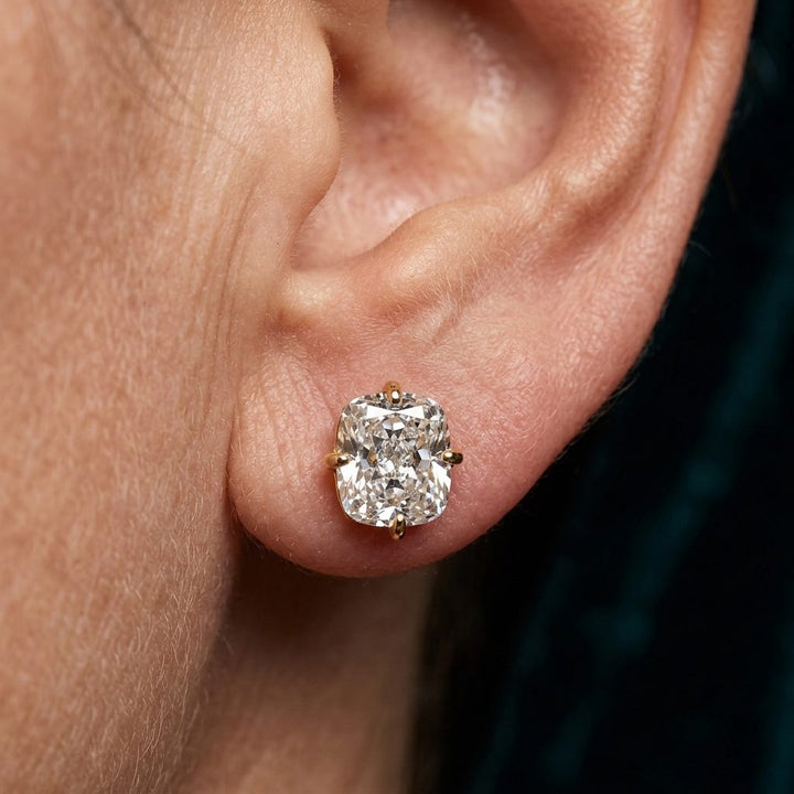 Cushion Cut Diamond Stud Earrings