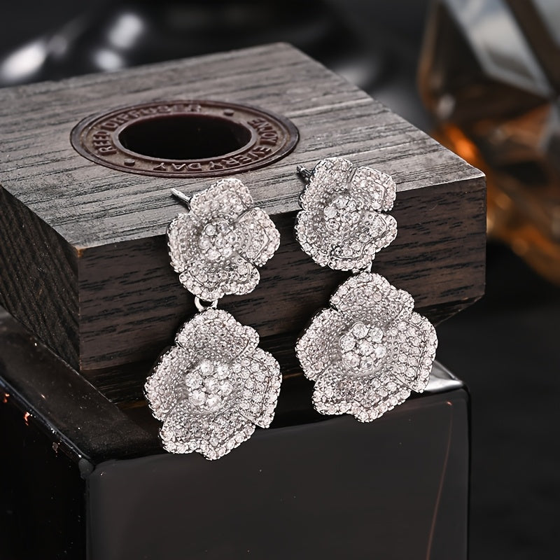 Elegante oorknopjes met zirkonia inleg in boho stijl