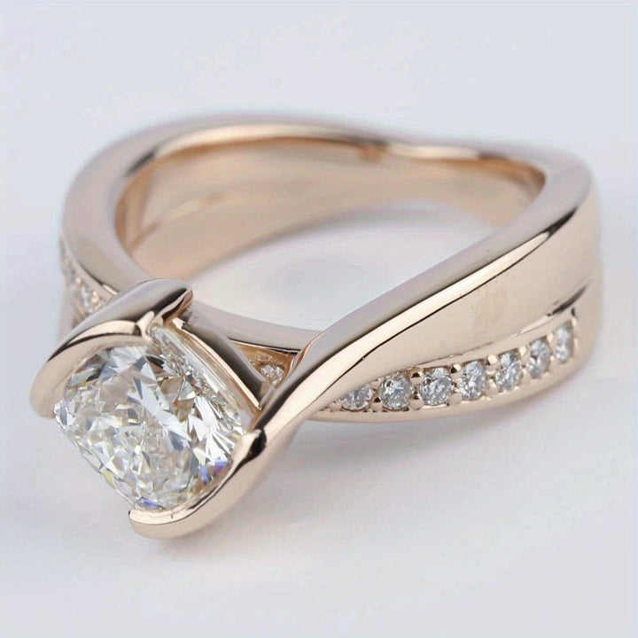 Elegant White Cubic Zirconia Gold Plated Rings
