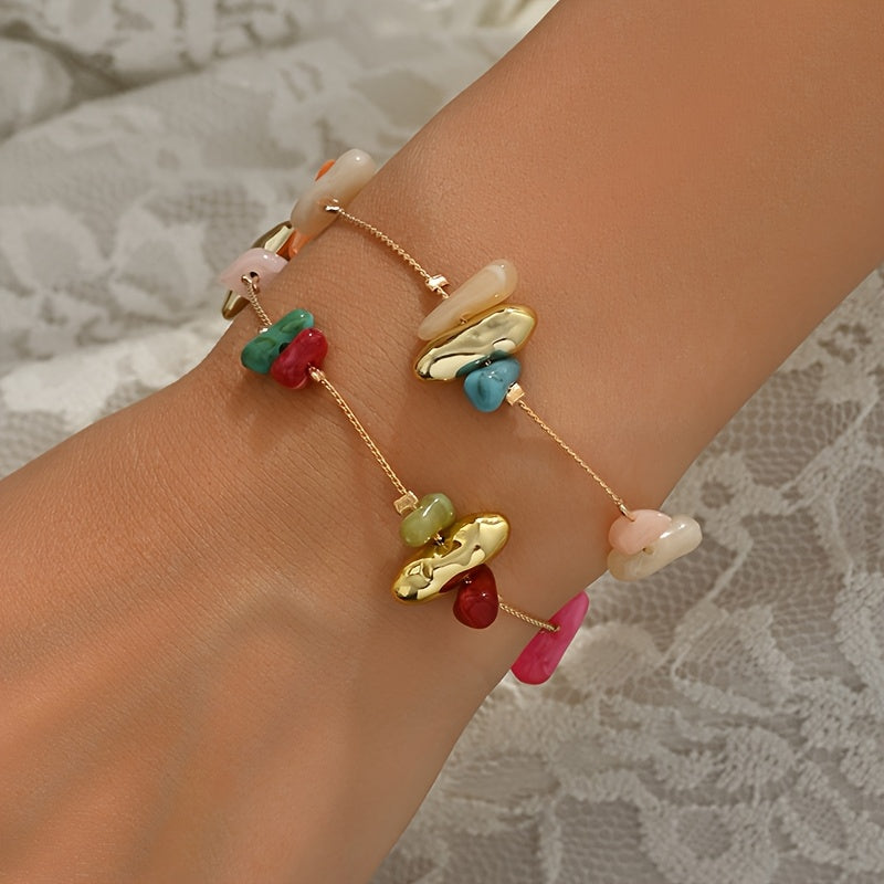Boho veelkleurige kralen bedelarmband