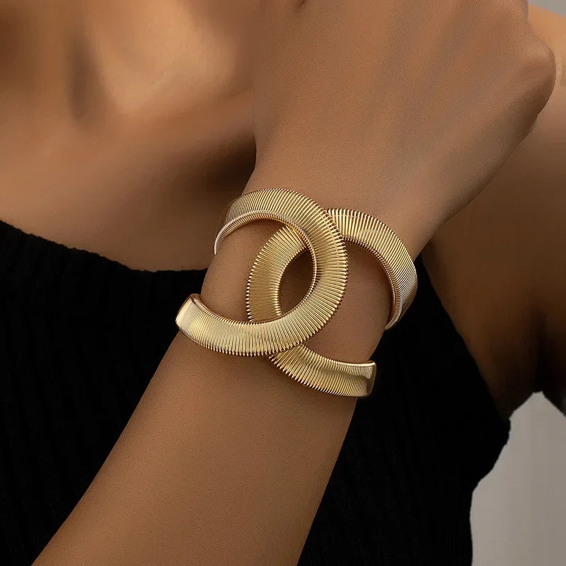 Elegante dubbele goudkleurige armband
