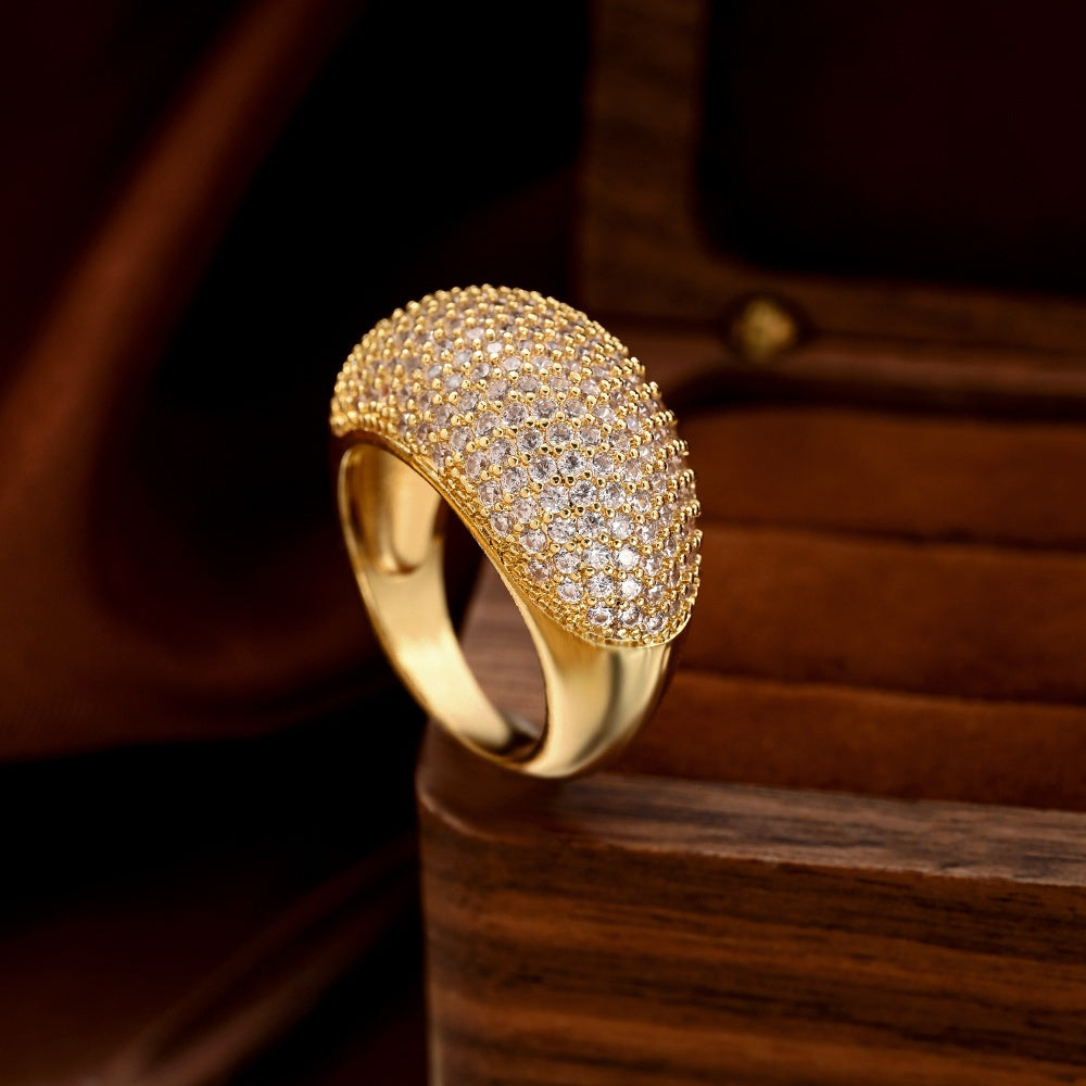 Elegant Cubic Zirconia Dome Ring