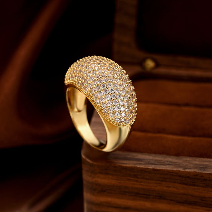 Elegant Cubic Zirconia Dome Ring