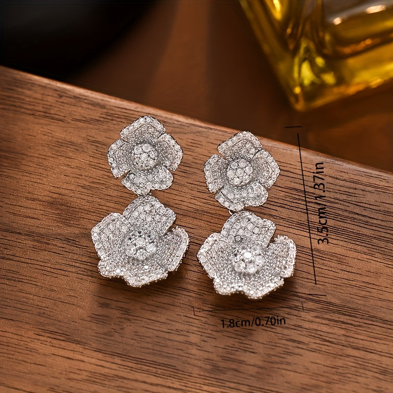 Elegante oorknopjes met zirkonia inleg in boho stijl