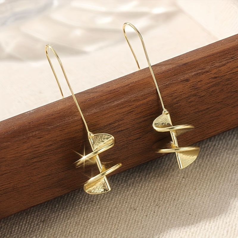Vintage vergulde blad statement oorhangers