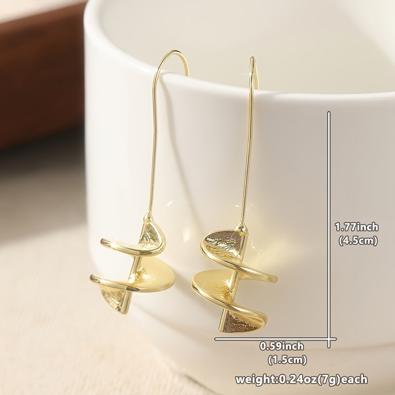 Vintage vergulde blad statement oorhangers