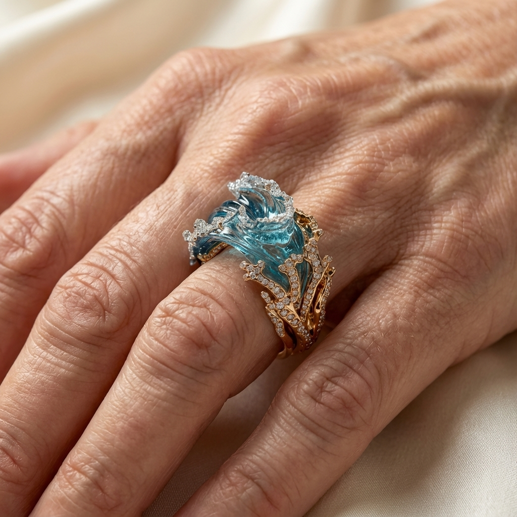 Ocean's Oath goudkleurige ring