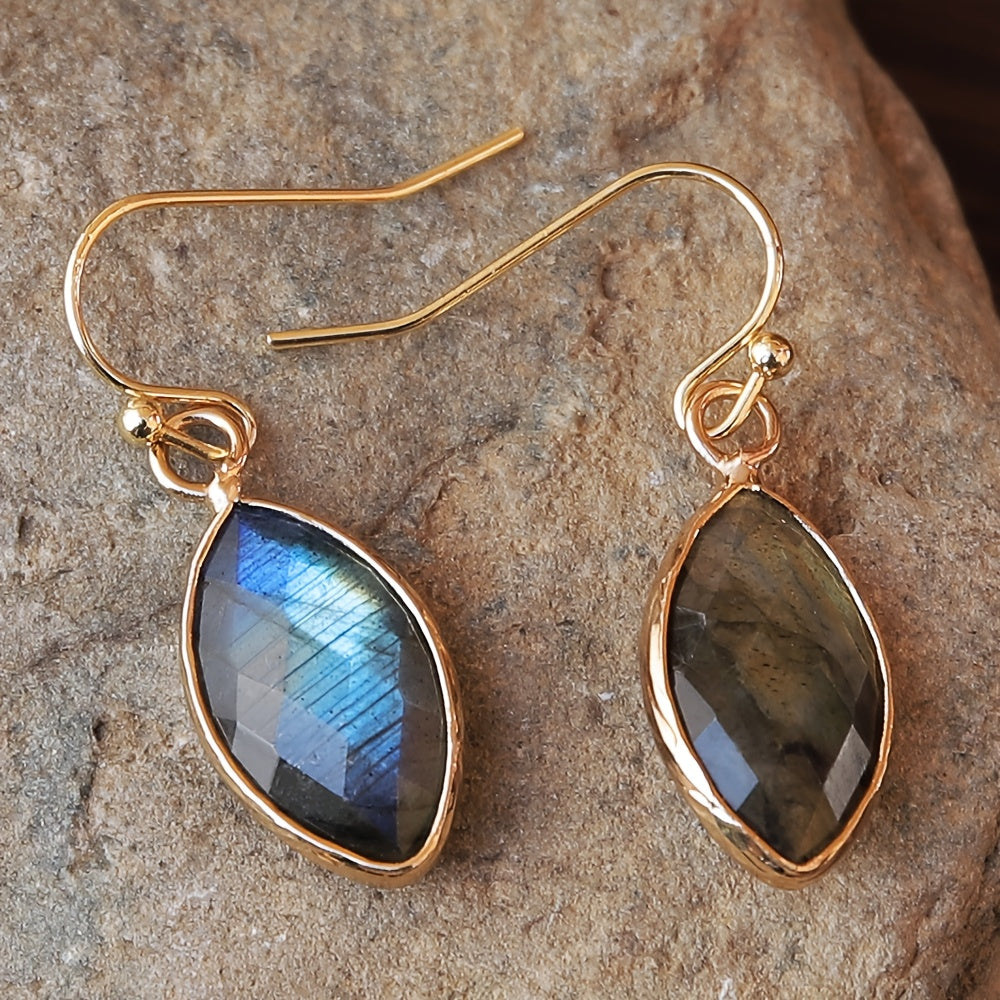 Vintage Style Labradorite Dangle Earrings