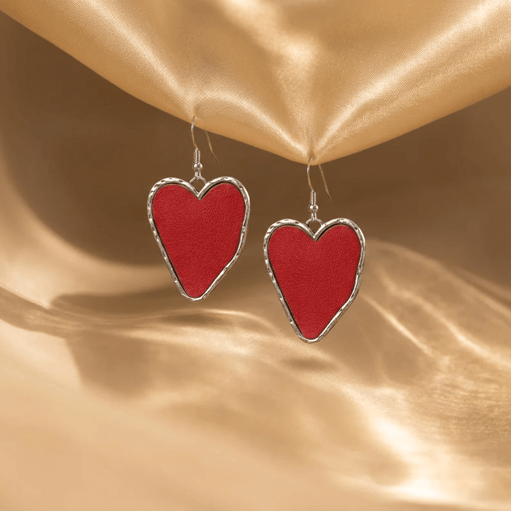 Bohemian Heart Shaped Drop Pendant Earrings