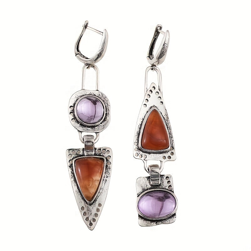 Elegant Rhinestone & Silver Plated Statement Earrings