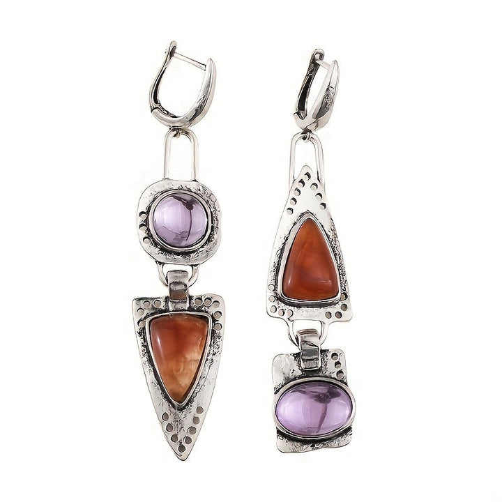 Elegant Rhinestone & Silver Plated Statement Earrings