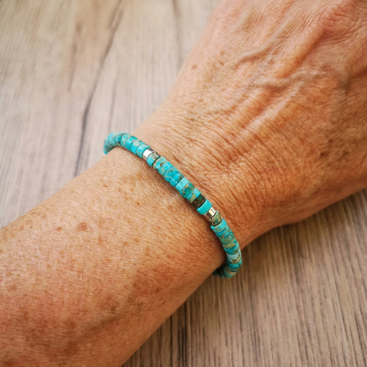 Timeless Delicate Beaded Turquoise Bracelet