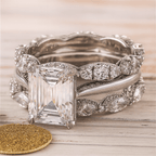 Vintage zilverkleurige ring met heldere laag