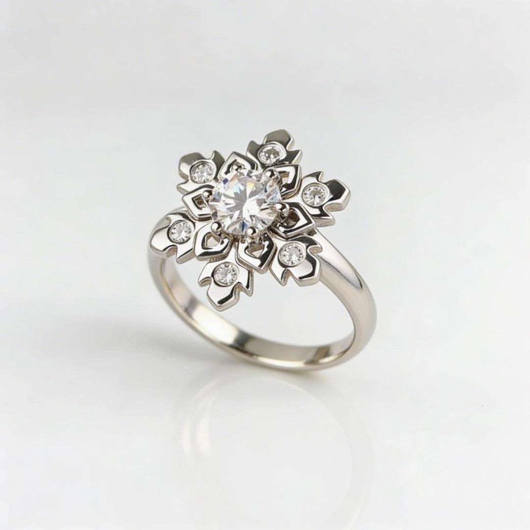 Elegant Minimalist Micro Paved Round Zirconia Ring