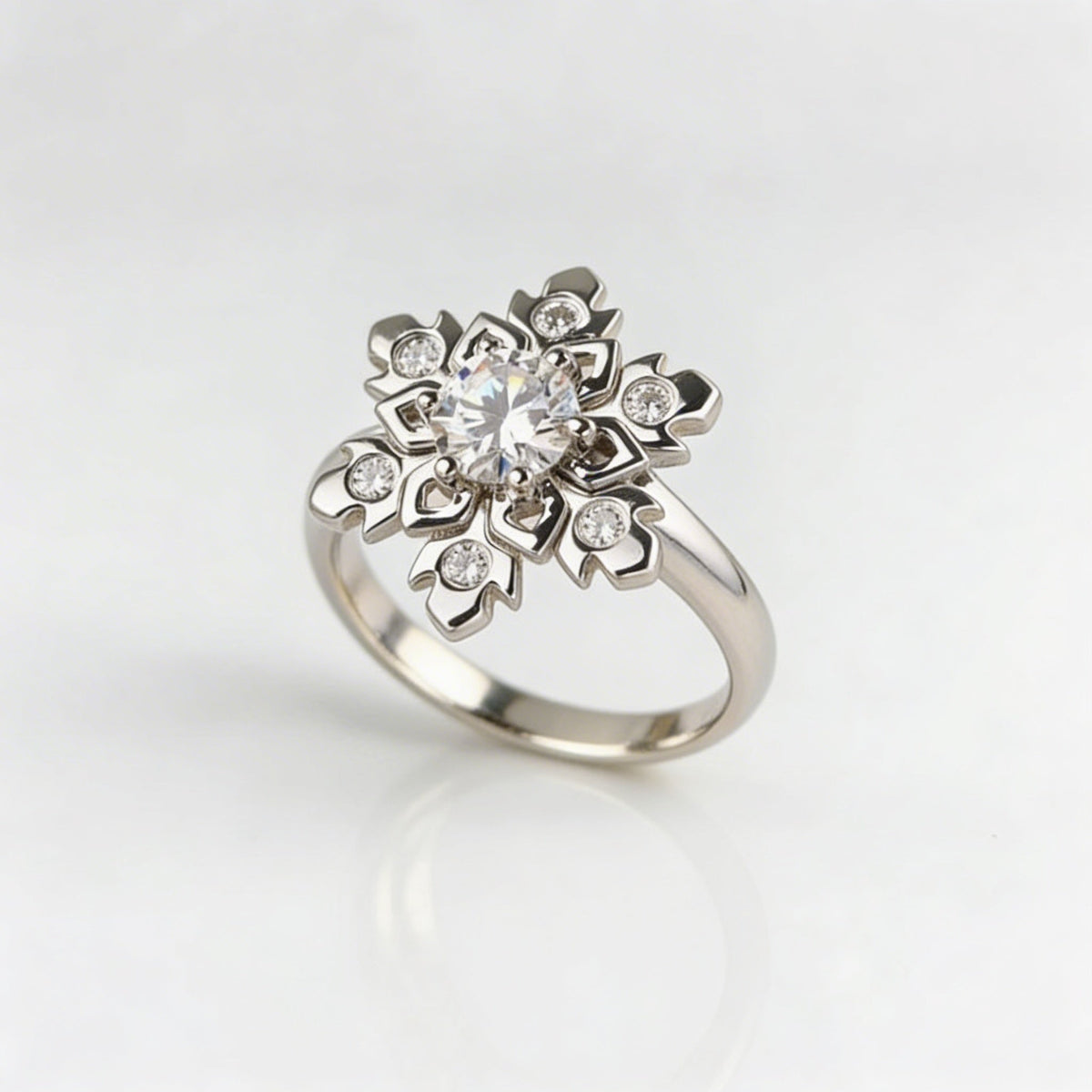 Elegante minimalistische ring met micro pavé ronde zirkonia