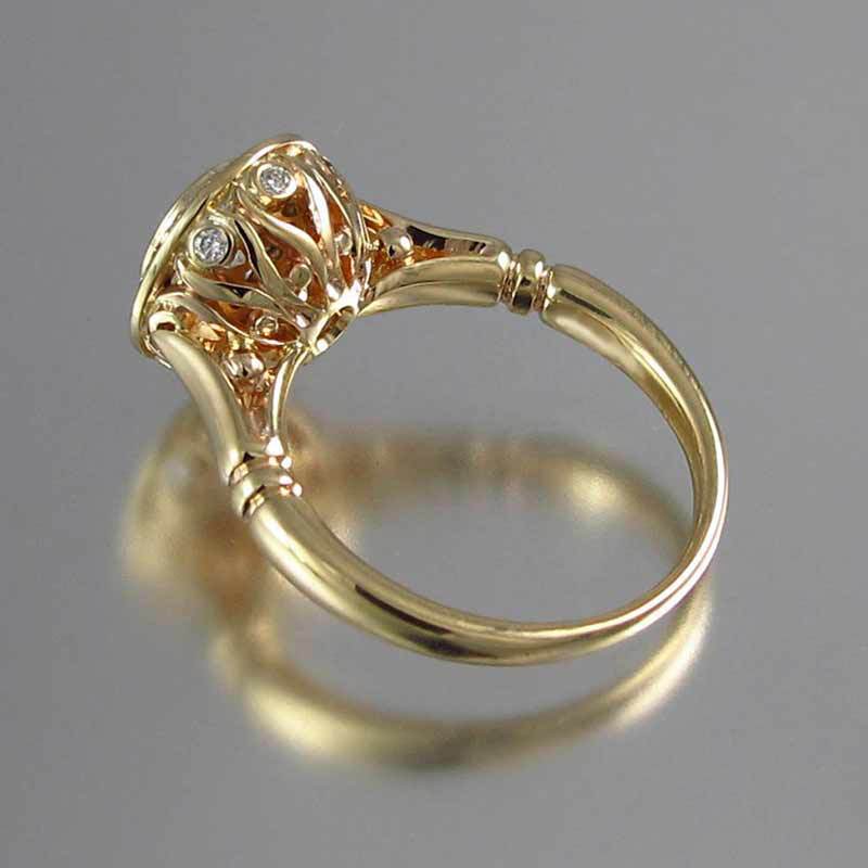 Elegante vintage goudkleurige ringenset met zirkonia