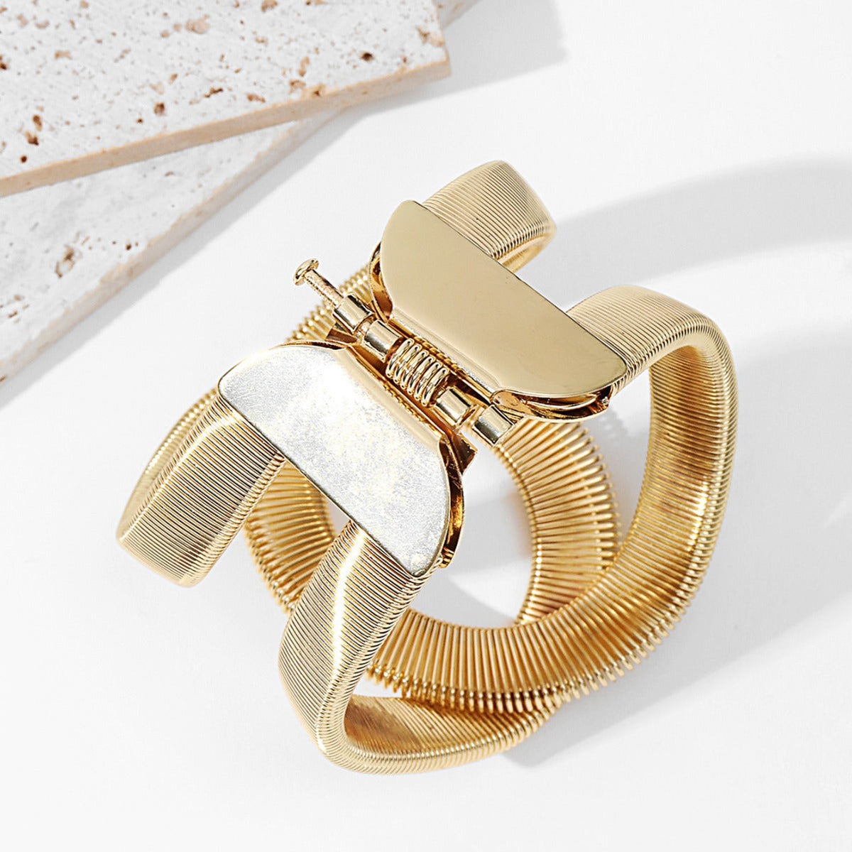 Elegante dubbele goudkleurige armband